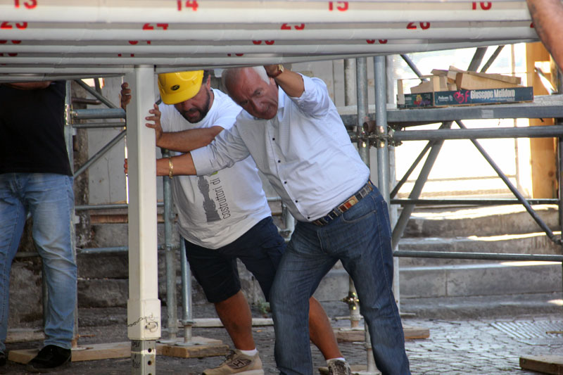 Il montaggio di Gloria a San Sisto