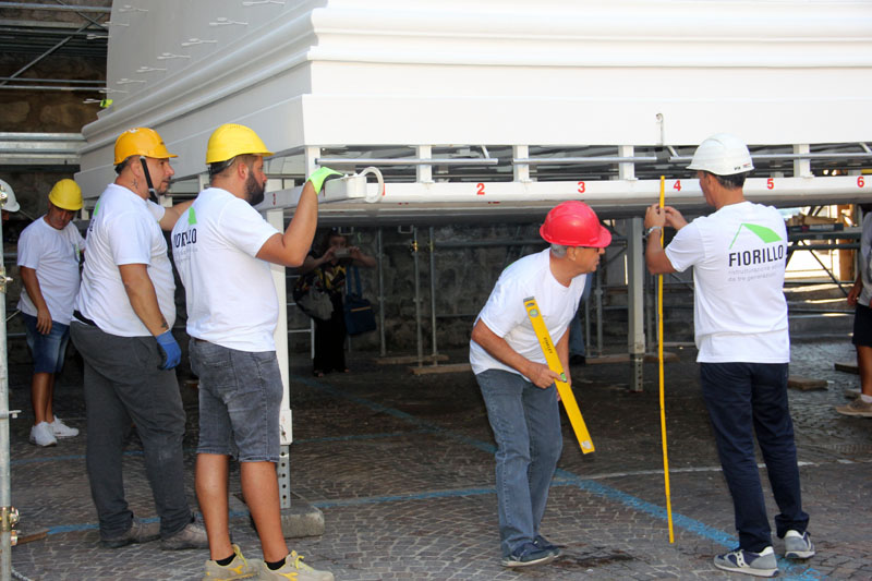 Il montaggio di Gloria a San Sisto