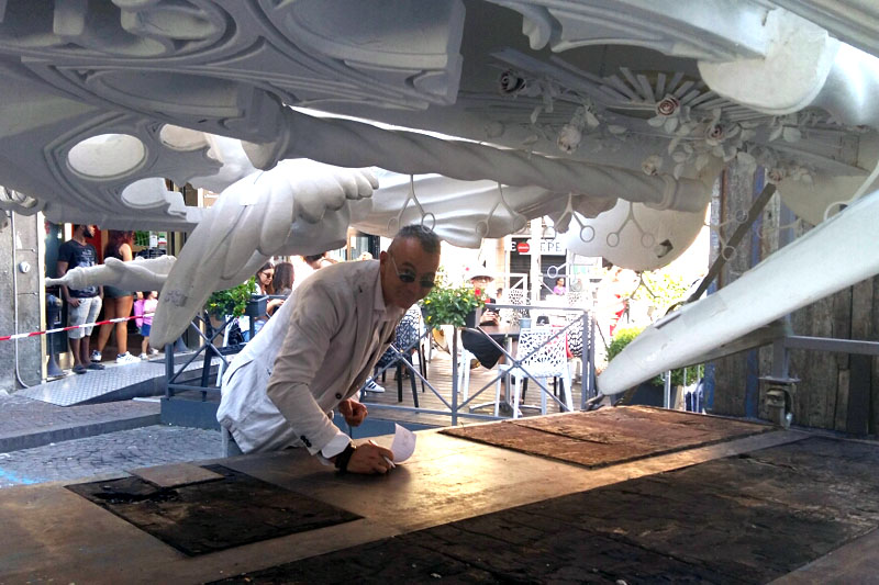 Il montaggio di Gloria a San Sisto