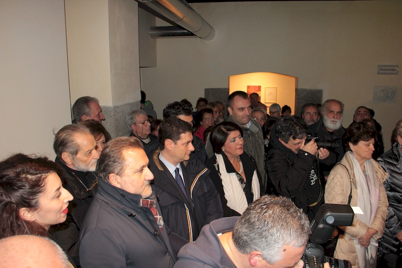 L'inaugurazione della mostra dedicata al centenario dalla nascita di Muratore