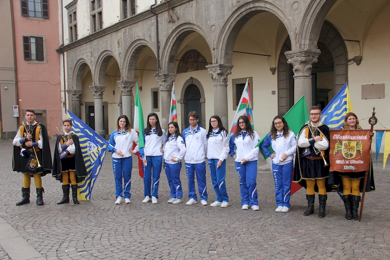 La festa per gli otto atleti a Palazzo dei Priori