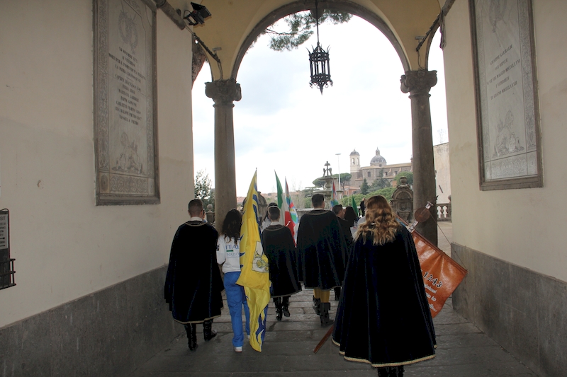 La festa per gli otto atleti a Palazzo dei Priori