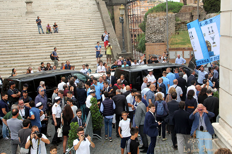 La SS. Lazio Premiata al Campidoglio - Saluti dai tifosi