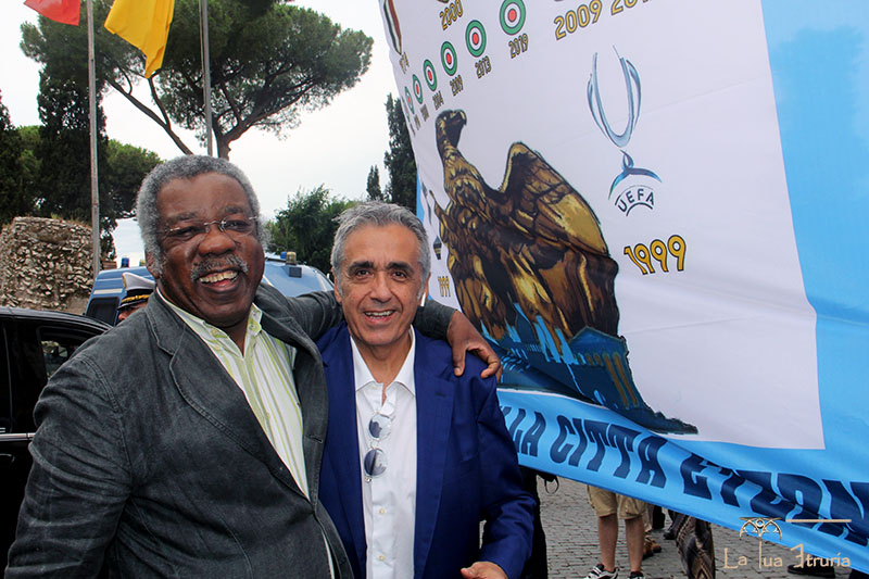 La SS. Lazio Premiata al Campidoglio - Fidel Mbanga Bauna e Guido De Angelis