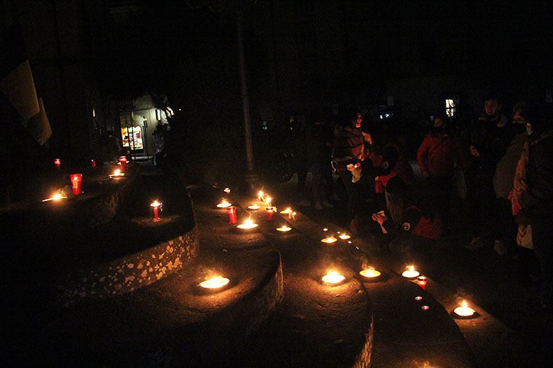 Video mapping del sacro fuoco sulla chiesa di Sant'Antonio