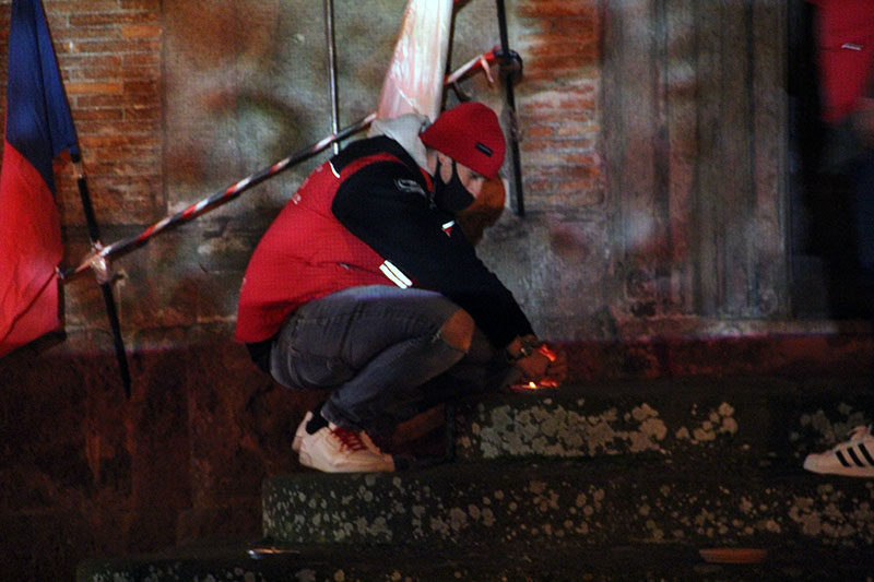 Video mapping del sacro fuoco sulla chiesa di Sant'Antonio