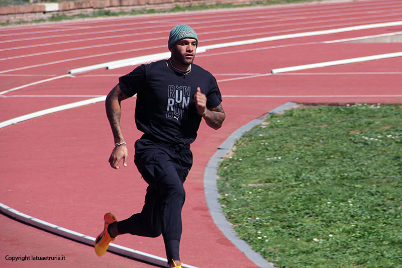 Allenamento velocisti azzurri atletica