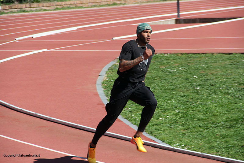 Allenamento velocisti azzurri atletica