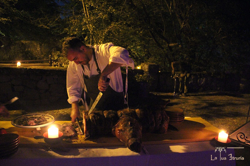 A cena con Vicino Orsini nel Sacro Bosco