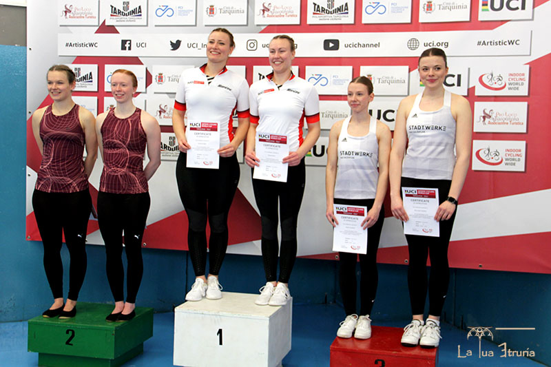 La gara Uci ciclismo artistico al Palsport di Tarquinia