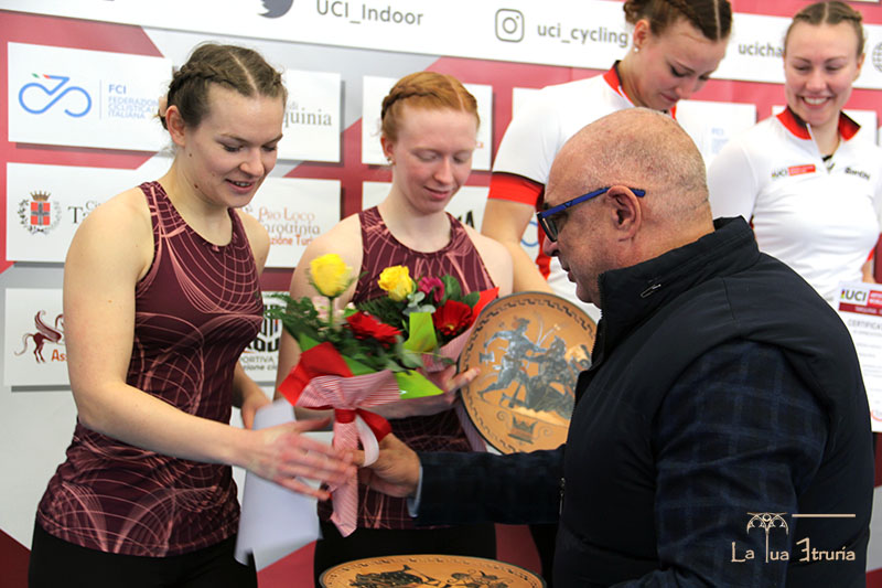 La gara Uci ciclismo artistico al Palsport di Tarquinia