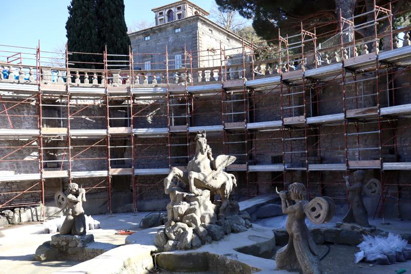 Ultimi lavori a Villa Lante a Bagnaia