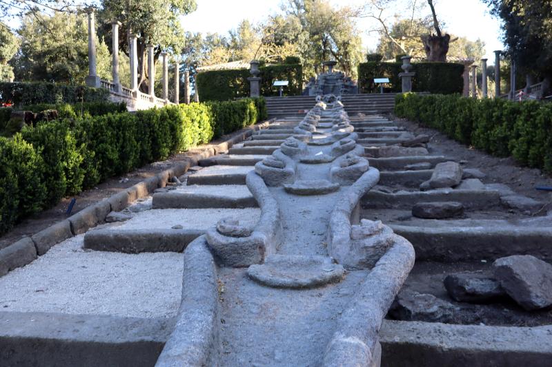 Ultimi lavori a Villa Lante a Bagnaia