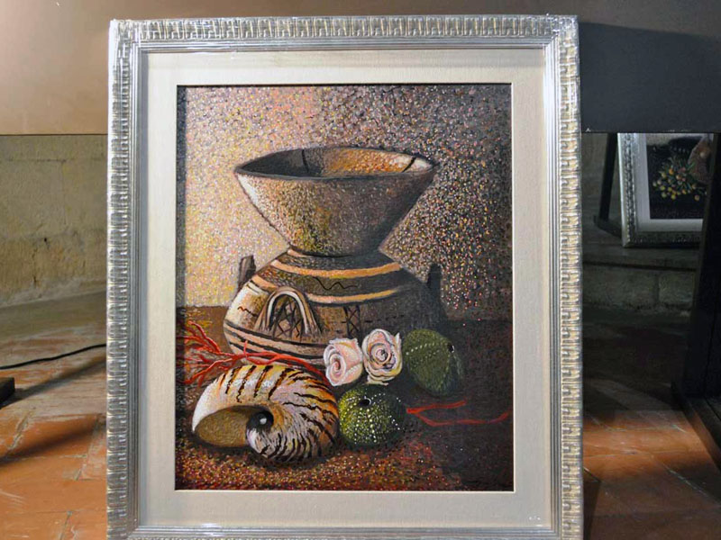 Una delle opere in mostra