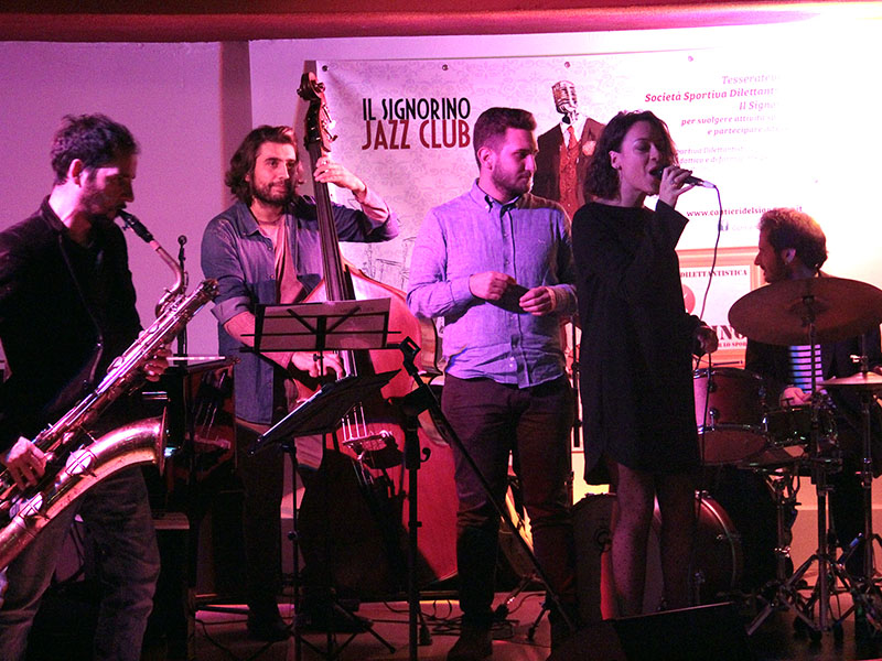 Simone e Francesca sul palco