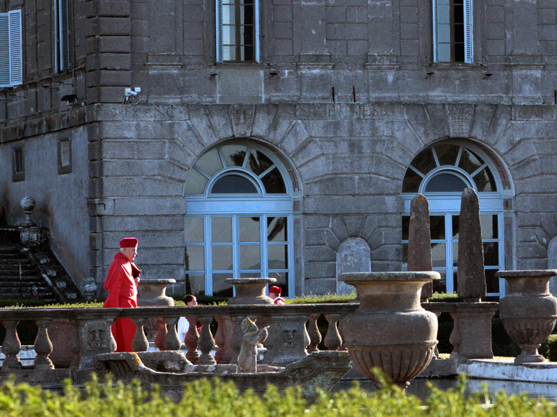 Il set nel Quadrato di Villa Lante