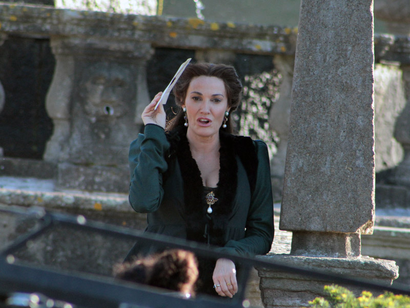 Il set nel Quadrato di Villa Lante