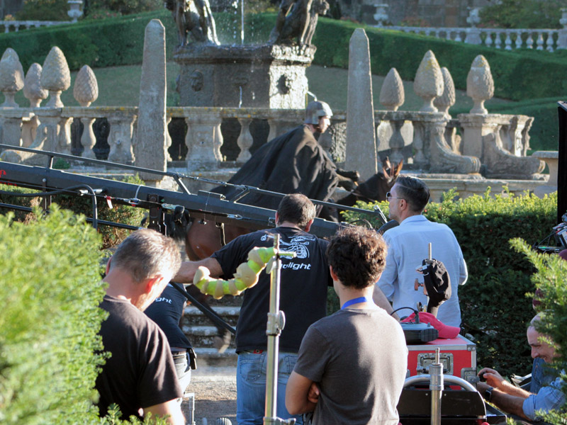 Il set nel Quadrato di Villa Lante