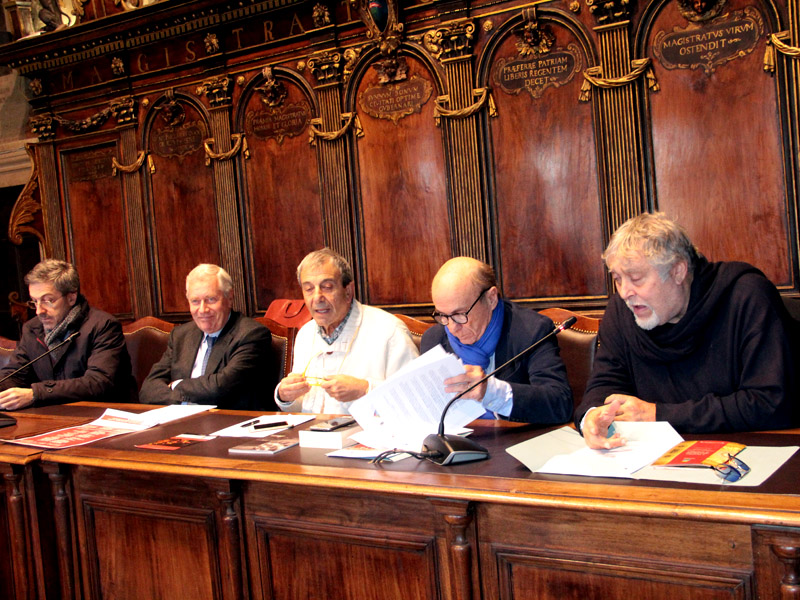 I protagonisti della conferenza stampa