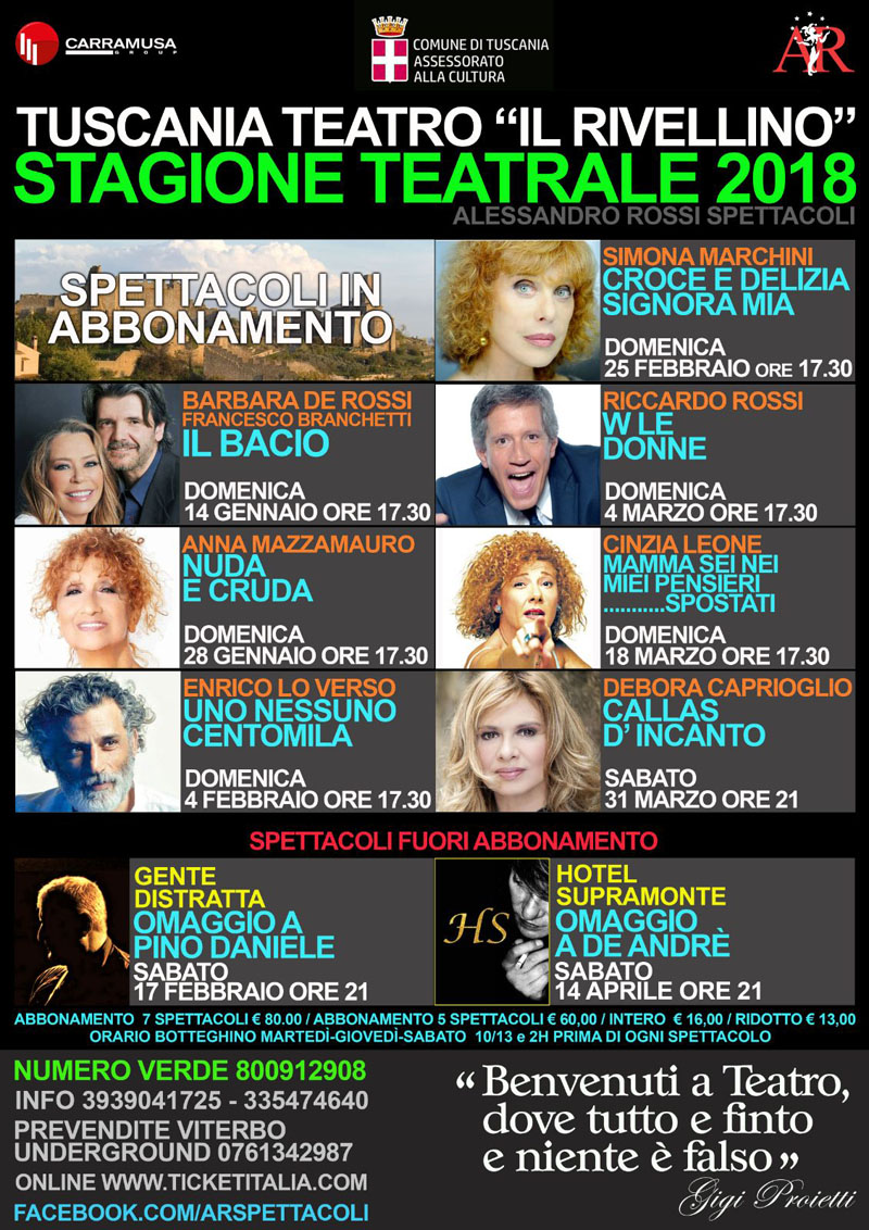 Cartellone stagione Il Rivellino